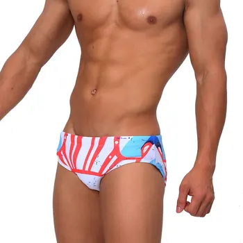 UXH erkek Yüzmek Külot plaj pantolonları Sörf mayo Düşük bel Seksi Sörf Tahtası Beyaz Mayo Pad Push-up Yüzme mayolar