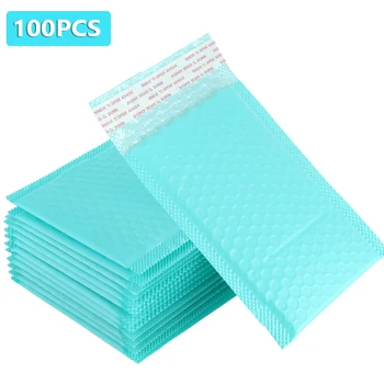 100 Adet Mavi baloncuklu zarf teslimat Paketi Ambalaj sevkiyat poşetleri İş için Kabarcık Yastıklı Zarflar Posta hediye çantası