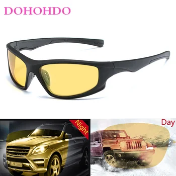 DOHOHDO Spor Polarize Güneş Gözlüğü Erkekler 2022 Marka Sürüş güneş gözlüğü UV400 Koruma nostaljik araba Sürücü Gece Görüş Erkek