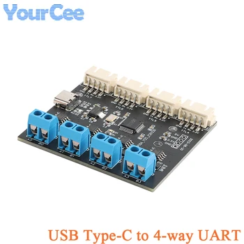 CH348 Çok Kanallı Yönlü genişletme kartı USB Tip - C 4 Yollu UART TTL Seri Port + 4 Yollu RS485 Seri Port Modülü