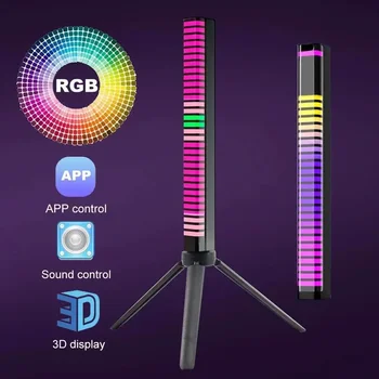 2024 Müzik ses kontrolü led ışık App Kontrolü pikap ses aktif ritim ışıkları renkli Ortam led ışık Çubuğu Ortam ışığı